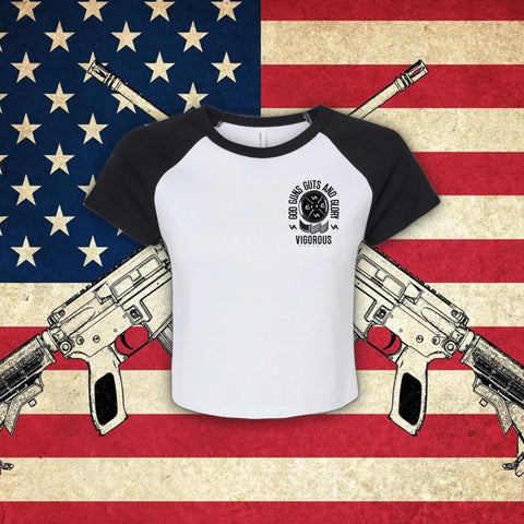 Patriotic Barbell Crop Top